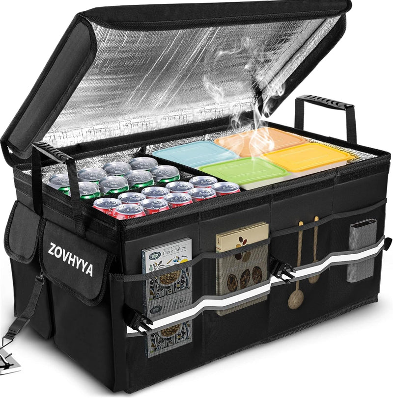 ZOVHYYA Kofferraum Organizer 68L Auto Organizer Wasserdichte Praktische Auto Kofferraumtasche mit Di