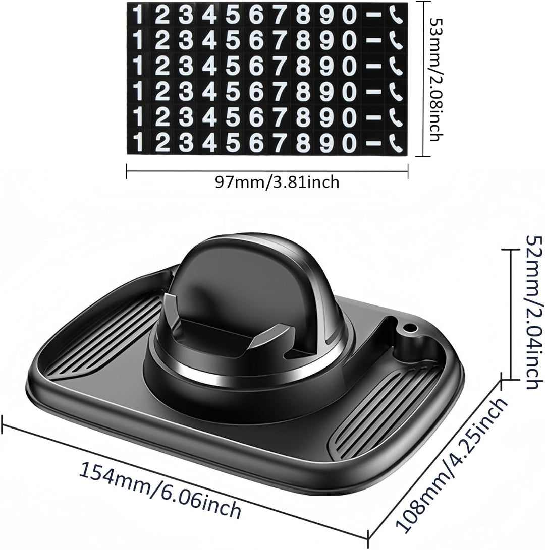 360° Drehbar Kfz-Handyhalterung, Universal Halterung Auto Silikon, Non-Slip Multifunktionales Telefo