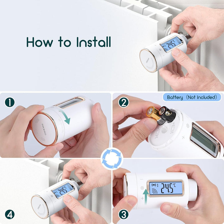 INKBIRD IRC-RW1 Heizkörperthermostat (Einzelpackung), funktioniert mit INKBIRD WI-FI Gateway zur Ste