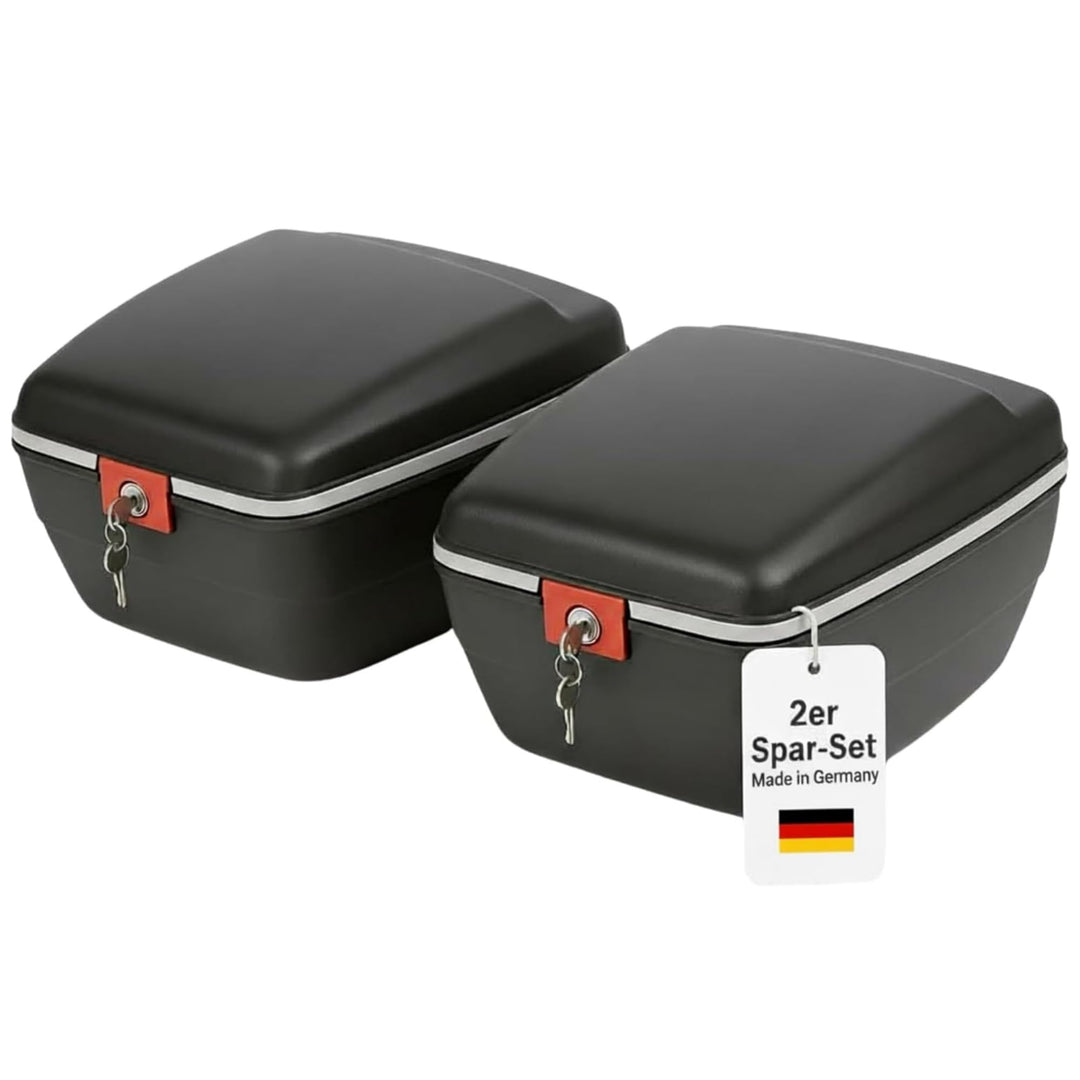 Thiru Touring-Tresor Fahrradkoffer 2er Set - abschliessbar & wasserdicht für Gepäckträger - diebstah
