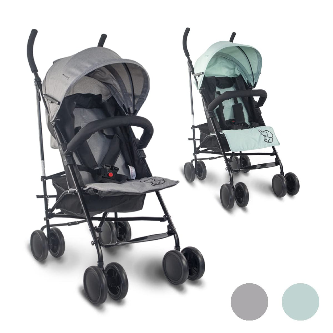 Mobiclinic®, Kinderwagen, Buggy, Elefant, Verstellbare Rückenlehne, Doppeltes Sicherheitssystem, Abn
