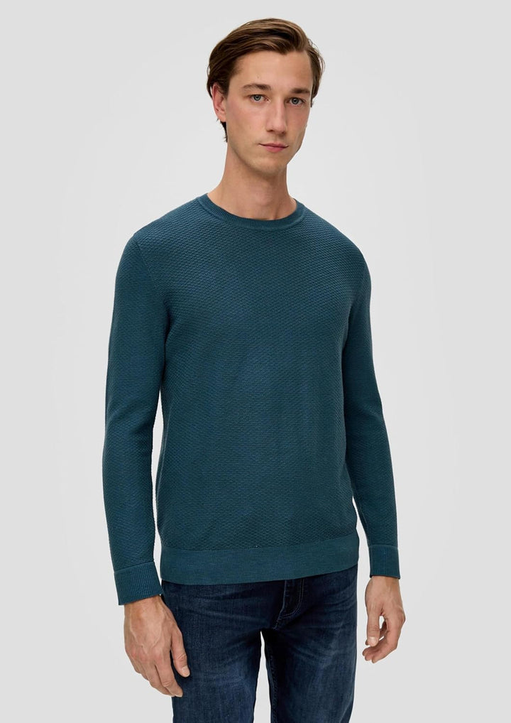 s.Oliver Herren Pullover, Blue Green