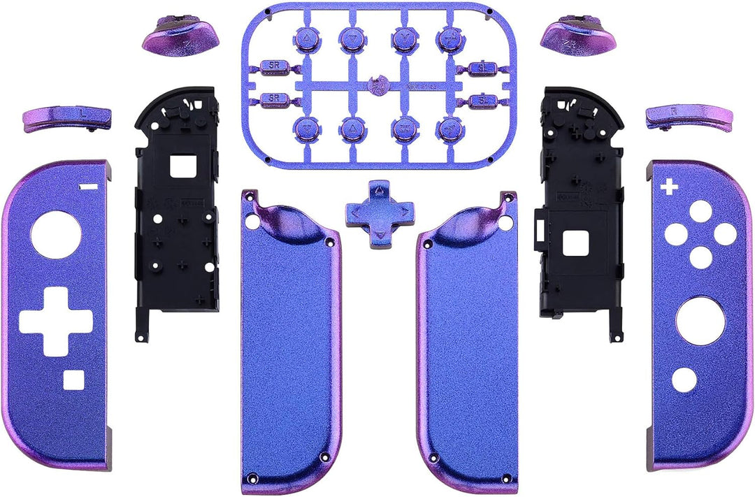 eXtremeRate NS Joycon Hülle & Buttons, DIY-Ersatz Gehäuse D-Pad Ver. Case Grips & Knöpfe Skin Shell