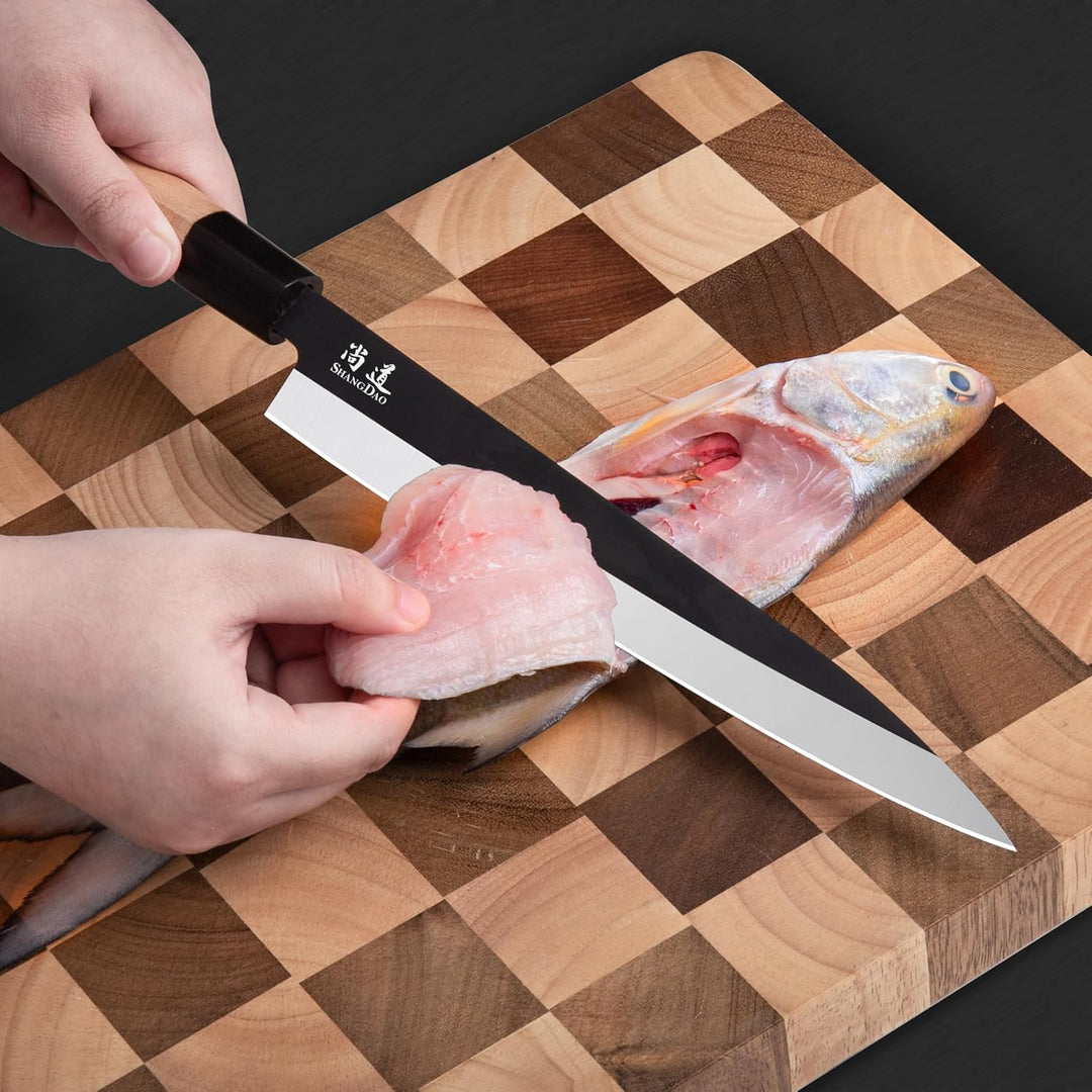 SHANGDAO Sashimi-Sushi-Messer 25 cm – Fleischschneidemesser und Yanagiba-Messer, Fischfiletieren und