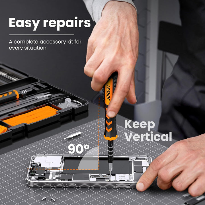 JOREST 59Pcs Feinmechaniker Schraubendreher Set, Mini Werkzeug mit Torx T5 T6 T8, T9, P5 usw, Repara