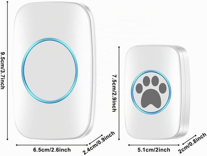 DONGKER Haustiere Kabellose Trainingsglocken, Drahtlose Hundeklingel/Katzenklingel Buzzer, IP44 Wass