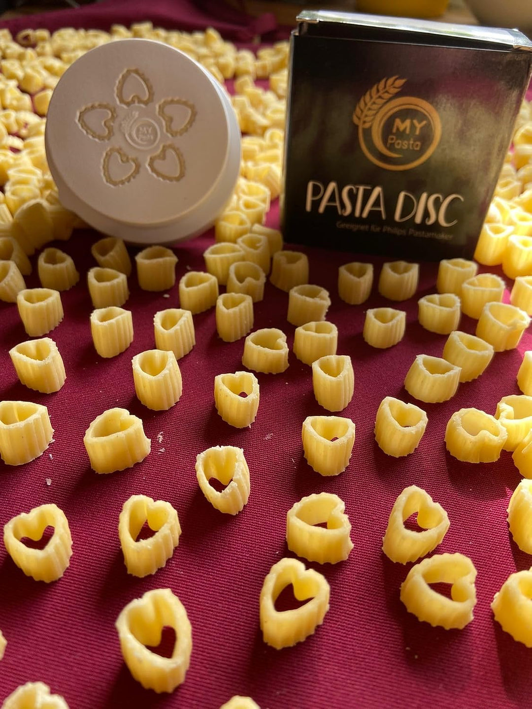MY PASTA - Herz Rigati Herzen - Pastamaker Matrizen Pastadisc Avance Matrize für hausgemachte Pasta,