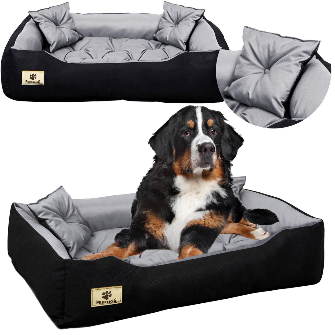 Hundebett Hundekissen Katzenbett Tierbett Hundesofa Wasserdicht Grau/Schwarz für grosse mittelgrosse