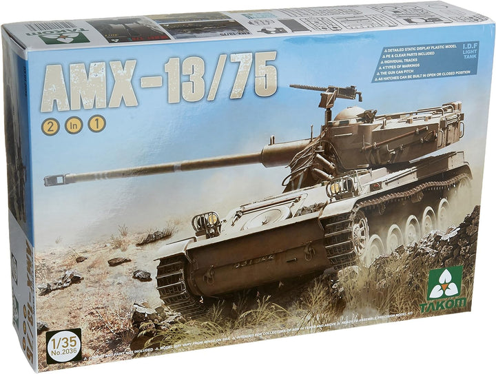 TAKOM TAK-2036 - Modellbausatz IDF Light Tank AMX-13/75 2 in 1