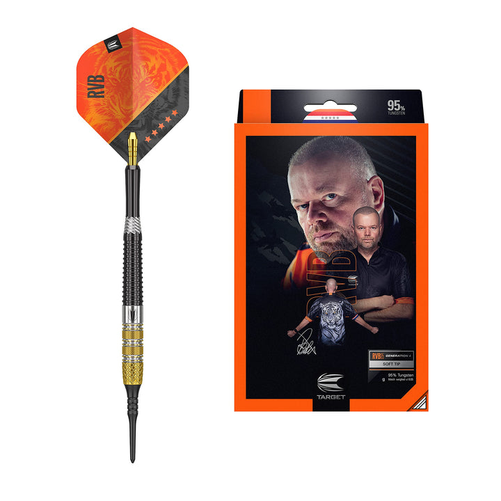 Target Darts Raymond van Barneveld RVB 95 4. Gen. 95% Wolfram Softdarts-Set Dartpfeile 20G, 20G