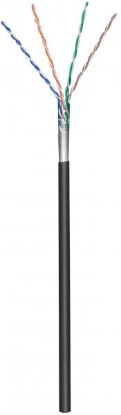 Danicom CAT5e Outdoor Netzwerkkabel - F/UTP - AWG 24/1 (Starrleiter) - 100 Meter - Schwarz - CCA, PO