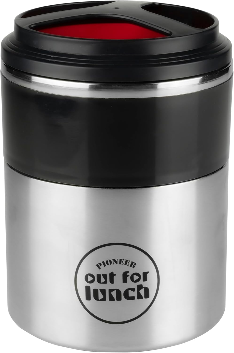 Pioneer Thermo-Speisebehälter 1,5 L Edelstahl Doppelwandig 2-in-1 mit Extra Breiten Öffnung, Isolier