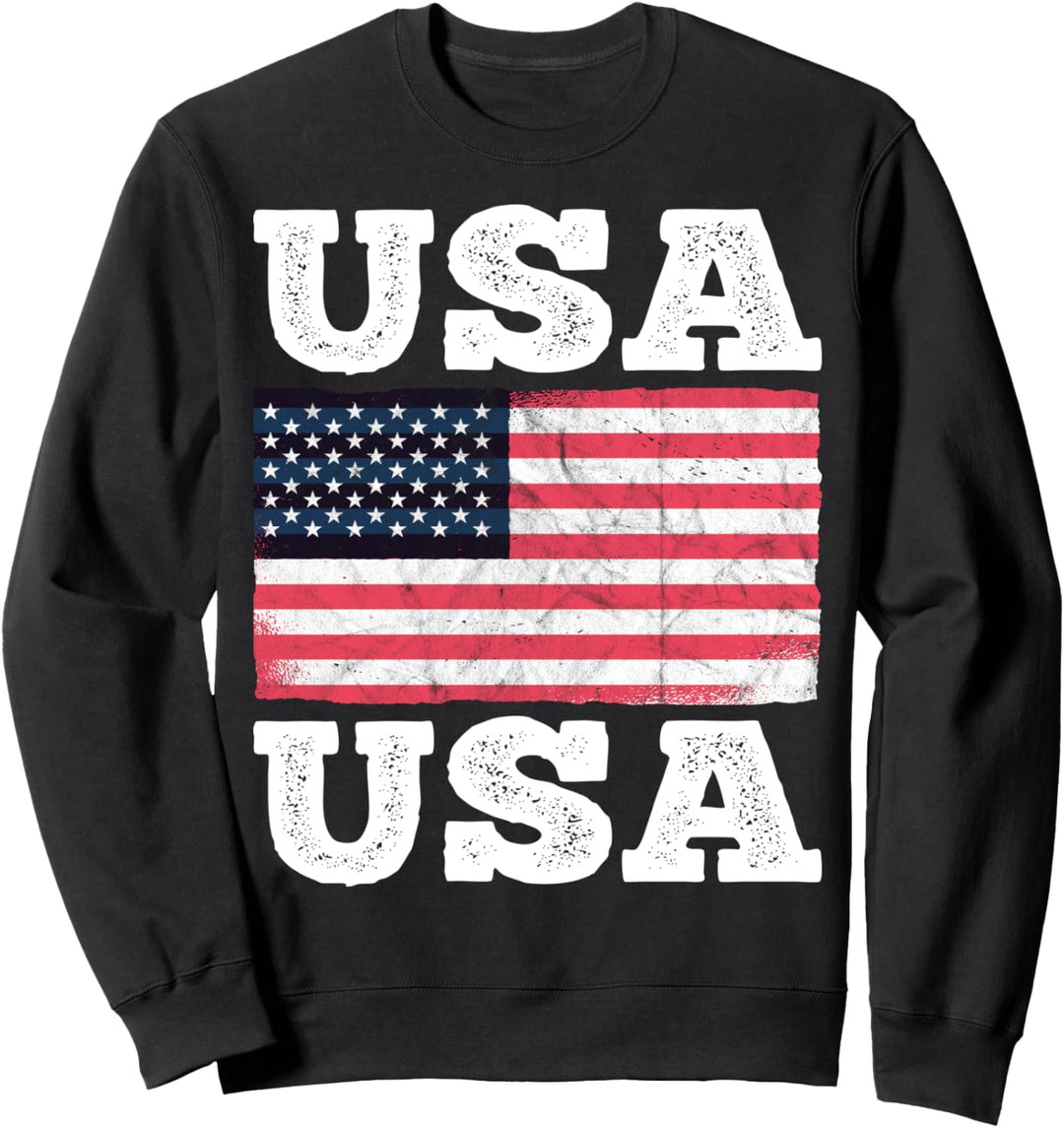 Patriotisches Design für Damen und Herren, USA-Flagge Sweatshirt