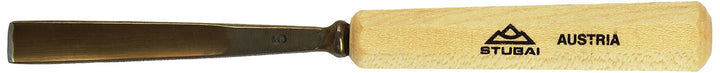 STUBAI Stemmeisen Stechbeitel Serie 52 - Form 5 | Gerades Hohleisen - 12 mm, mit Holzgriff, zum Vors