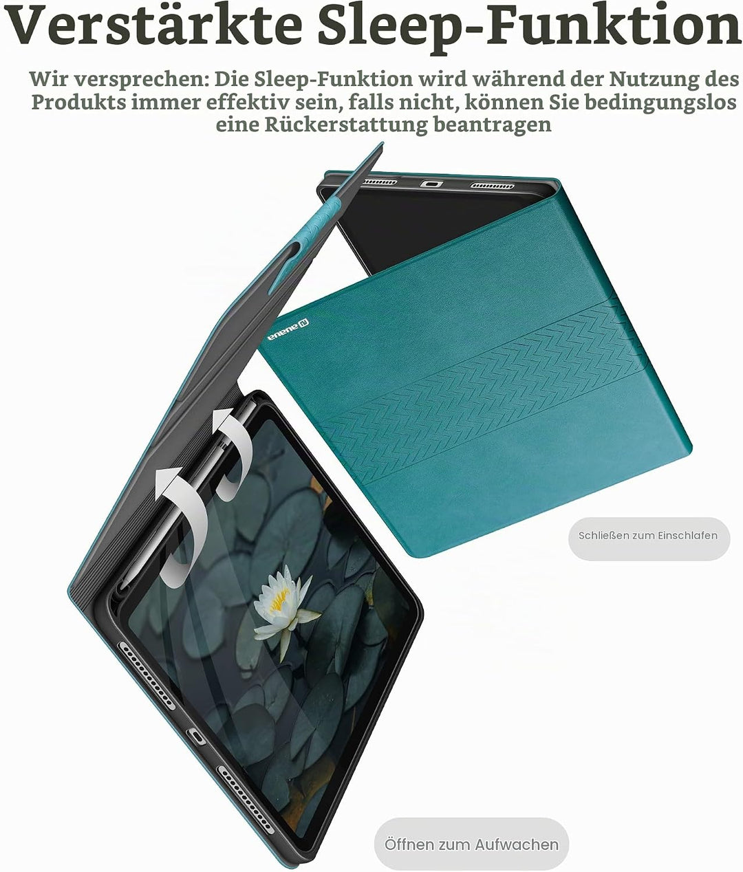 AUAUA Hülle für iPad 10. Generation 2022, 10,9 Zoll Hülle mit Apple Stifthalter, Auto Schlaf/Aufwach