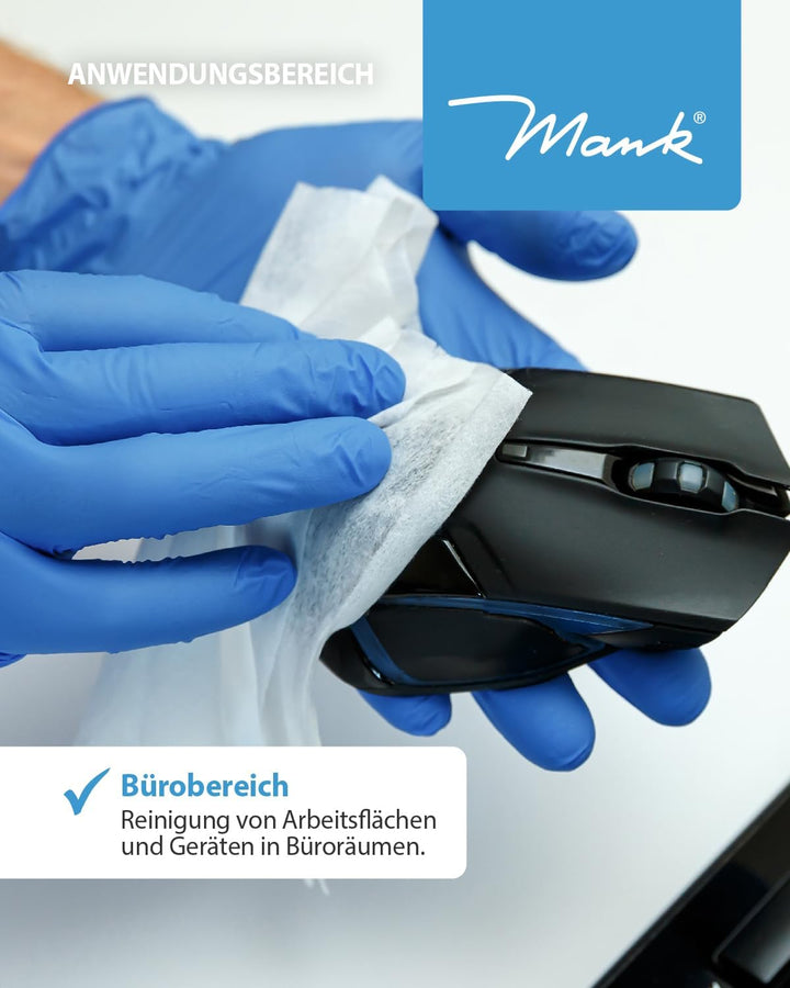 Reinigungstuch M-Wipes aus Spunlace ca. 200 Abrisse Weiss Vliesrolle im Spendereimer Wischtuch Reini