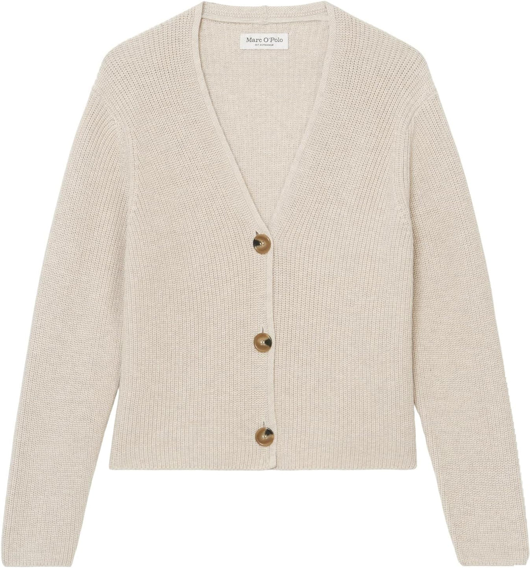 Marc O´Polo Damen Long Sleeve Cardigan Sweater XXS Weiss, XXS Weiß
