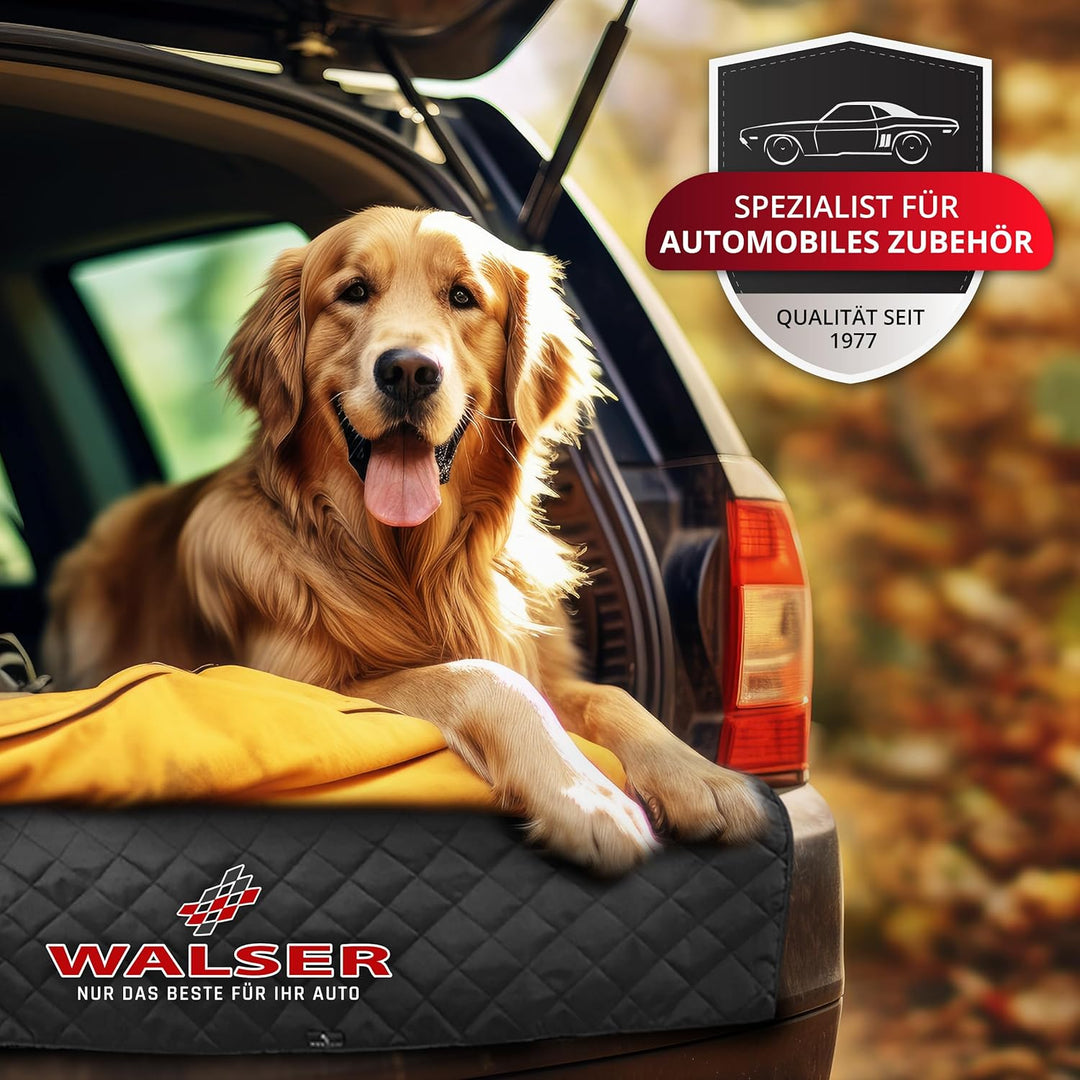 Walser Kofferraumschutz Hund - robuste 330g/qm Kofferraum Schutzmatte Hund - 100% wasserdicht - mit