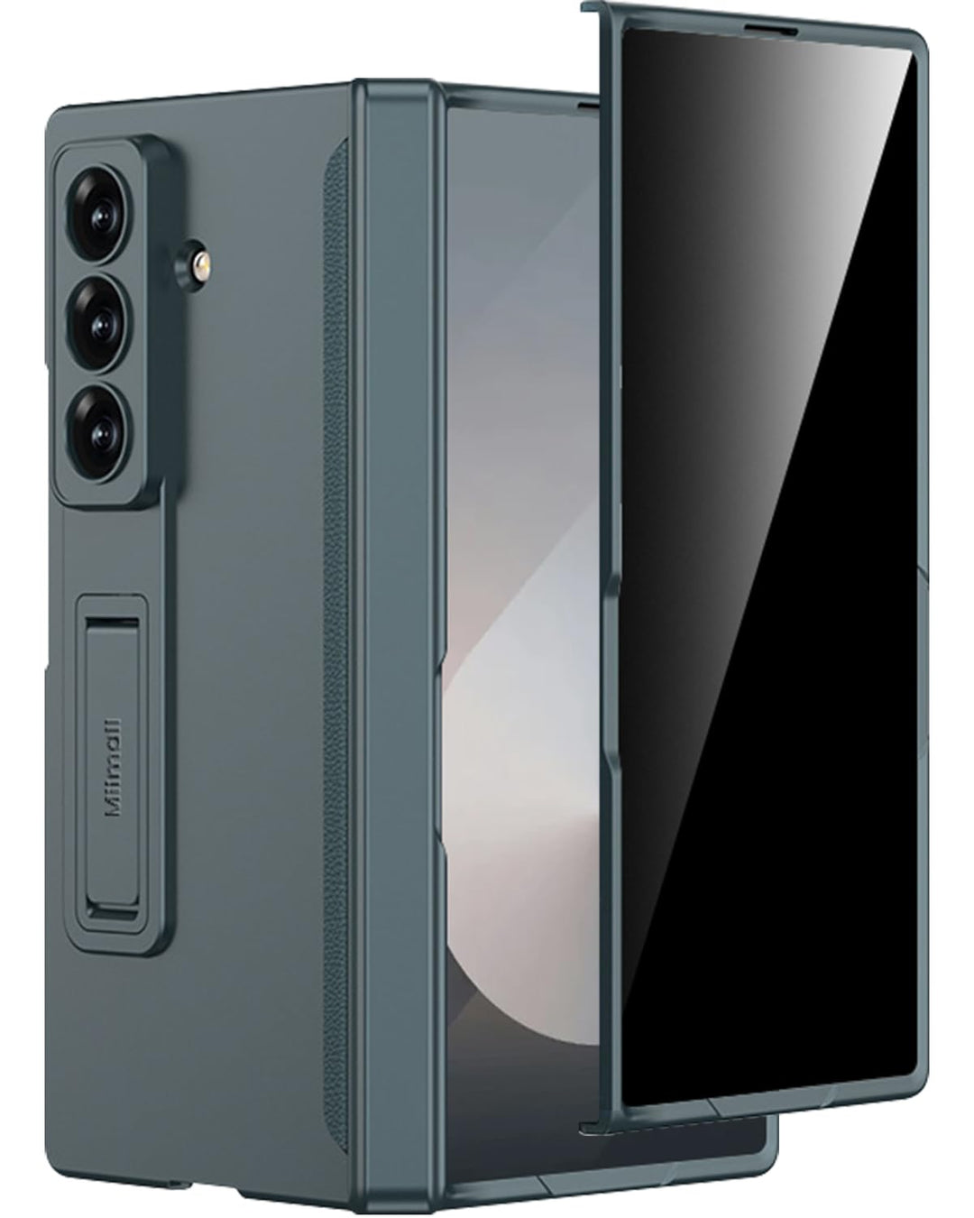Miimall Kompatibel mit Samsung Galaxy Z Fold 7 Hülle mit Displayschutz Anti-SPY, [Magnetischer Schar