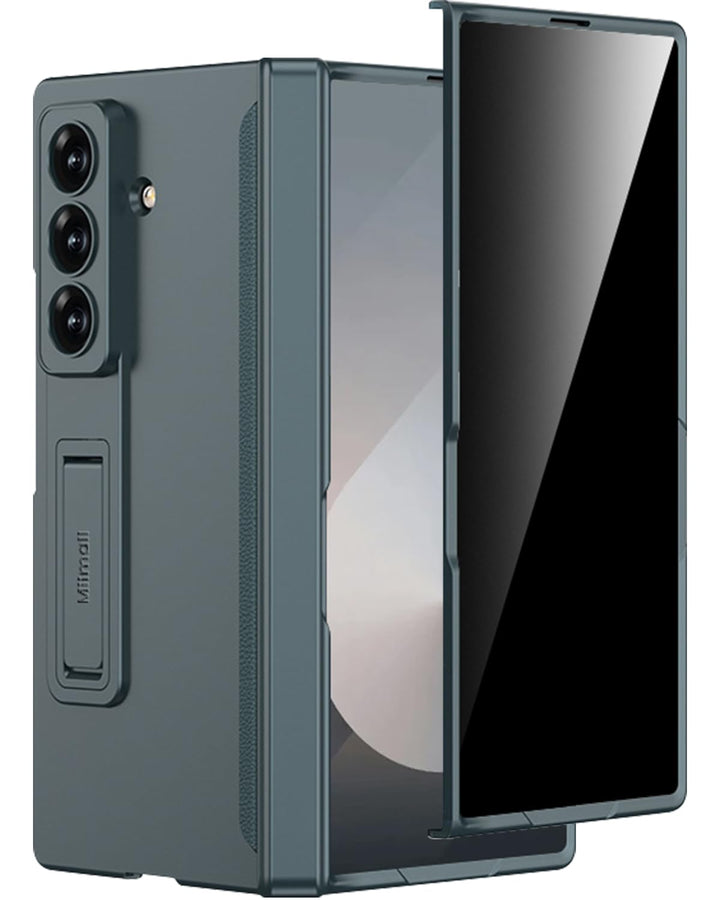 Miimall Kompatibel mit Samsung Galaxy Z Fold 7 Hülle mit Displayschutz Anti-SPY, [Magnetischer Schar