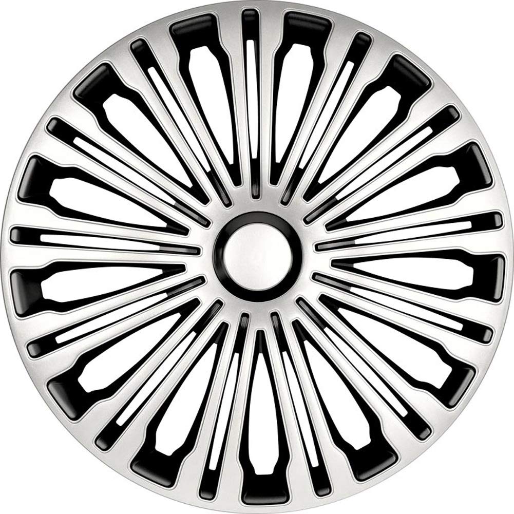 AUTO-STYLE Satz Radzierblenden Volante 13-Zoll Silber/Schwarz 13-inch, 13-inch