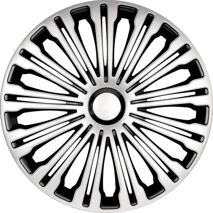 AUTO-STYLE Satz Radzierblenden Volante 13-Zoll Silber/Schwarz 13-inch, 13-inch