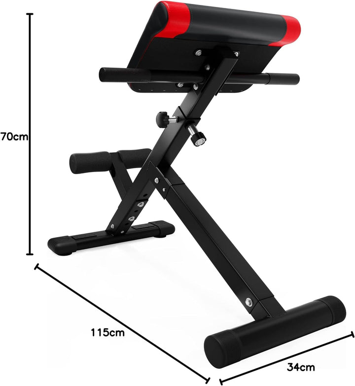 Hop-Sport Rückentrainer Hyperextension 45° Bauchtrainer HS-1016 klappbares Fitnessgerät für
