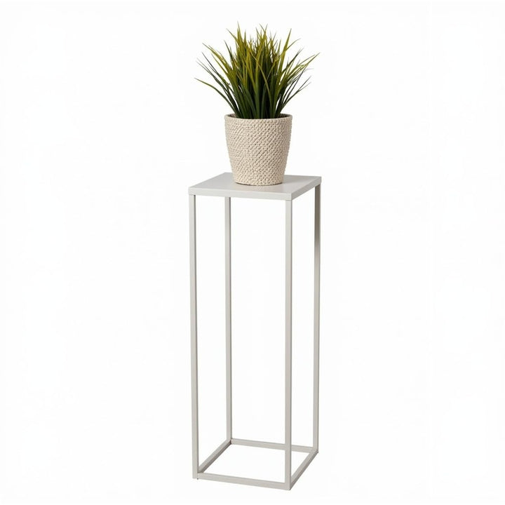 Pflanzenständer Ferro - 24x24x70cm - Farbe Weiss - für Zimmerblumen - Metallregal - Dekorativer Tisc