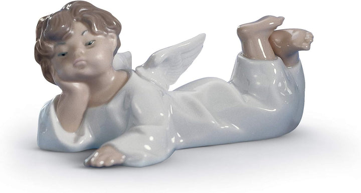 LLADRÓ Figur Liegender Engel. Engel. Porzellan.