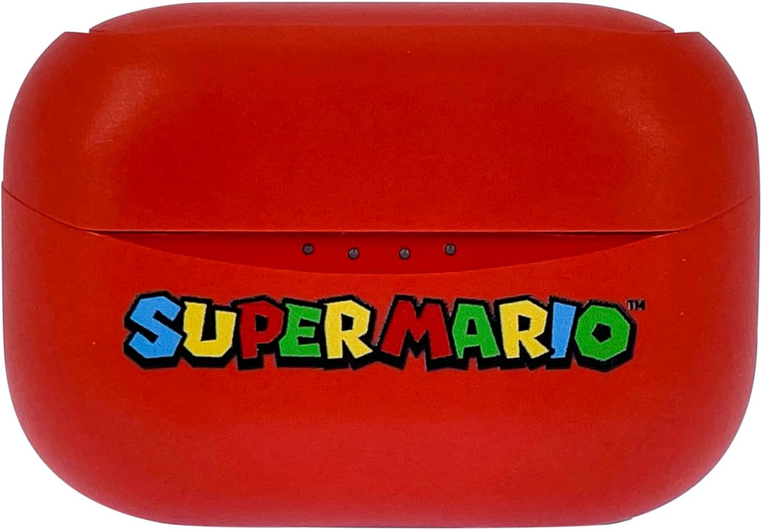 OTL Technologies Super Mario Kopfhörer, kabellos, Bluetooth V5.3, mit Ladebox, Rot Super Mario TWS E