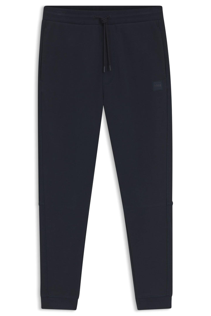 BOSS Herren Sestart Jogginghose aus Baumwoll-Terry mit Logo-Aufnäher 4XL Dark Blue404, 4XL Dark Blue