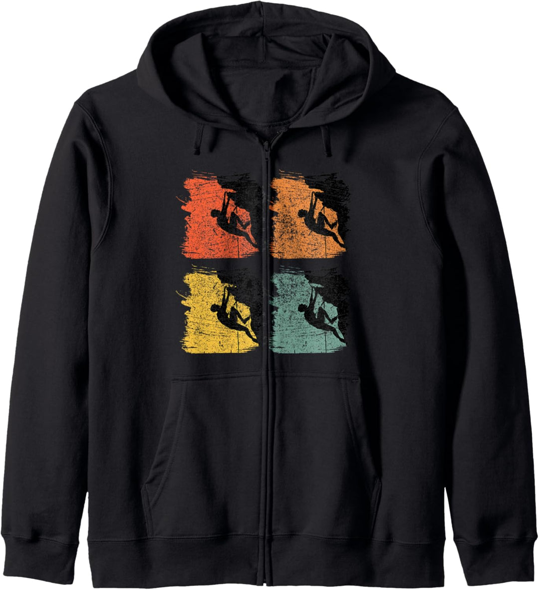 Vintage Pop Art Klettern Retro Bouldern Geschenk Kapuzenjacke