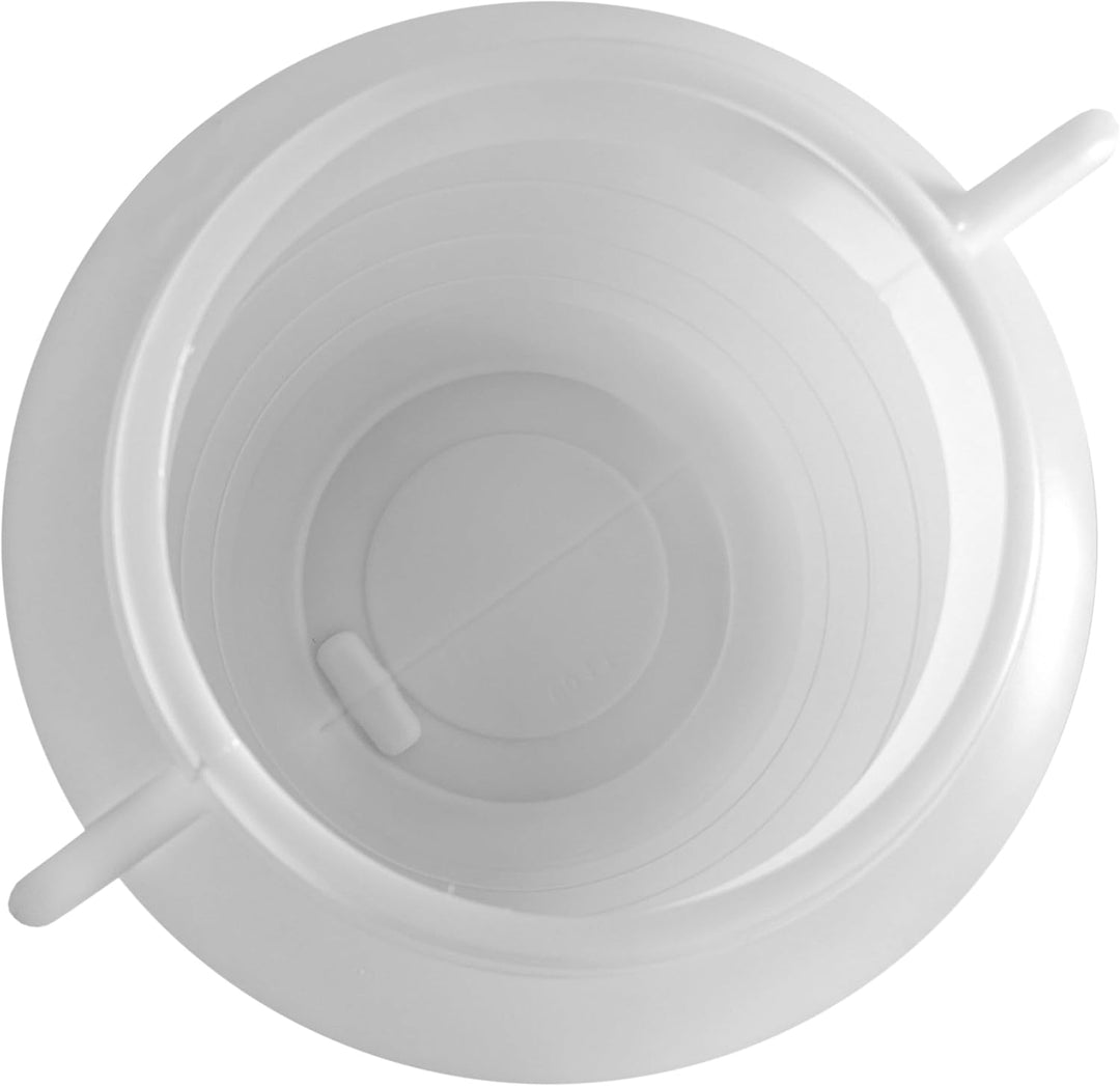 Plasteo® 60 Liter Weithalsfass Natur Rund mit Deckel und Henkeln, Lebensmittelecht und BPA-Frei, Fut
