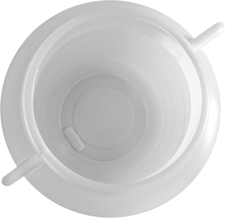 Plasteo® 60 Liter Weithalsfass Natur Rund mit Deckel und Henkeln, Lebensmittelecht und BPA-Frei, Fut