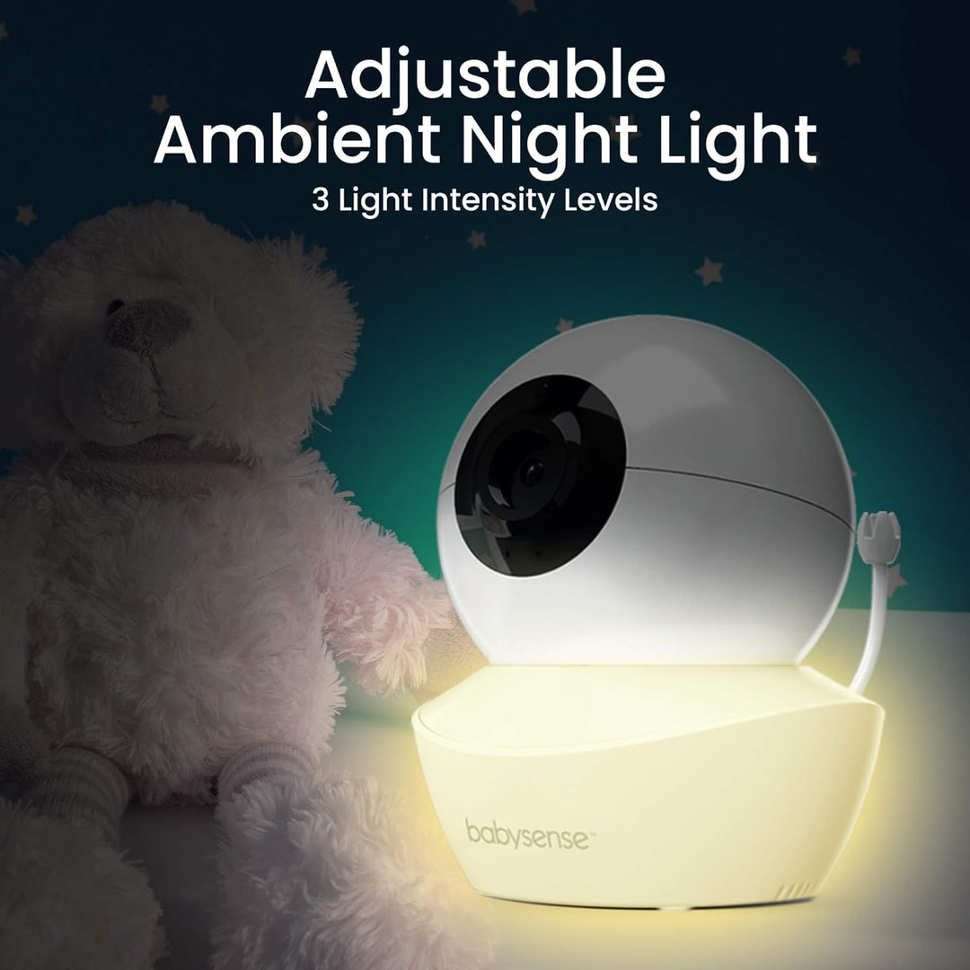 Add on Camera for Babysense Video Baby Monitor HD S2, Remote Pan Tilt Zoom, Two-Way Talk-Back Audio,