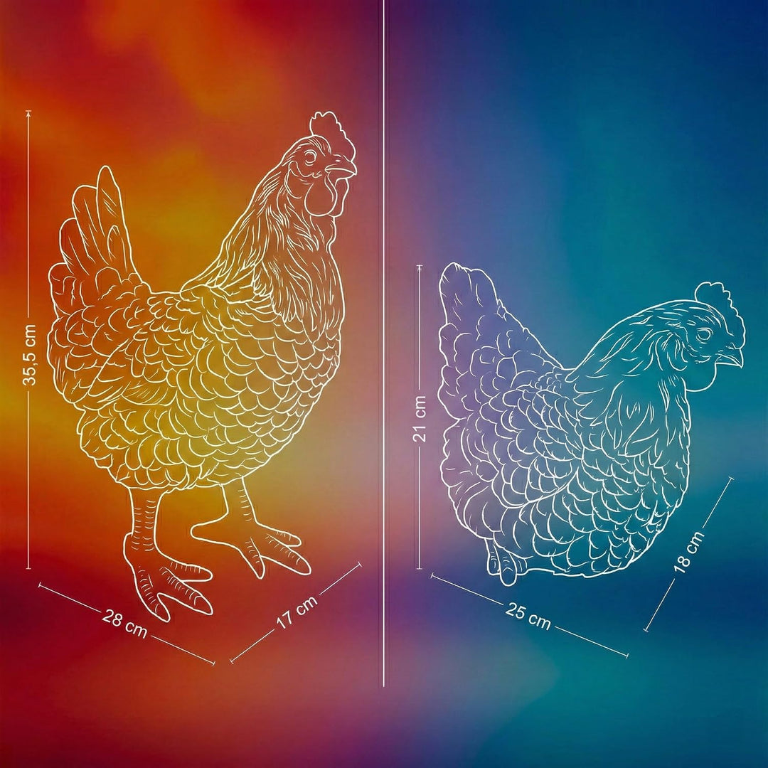 colourliving Deko Hühner DekoDiven einzigartige Huhn Deko für Haus &amp; Garten (Banana Colada, sitzend)