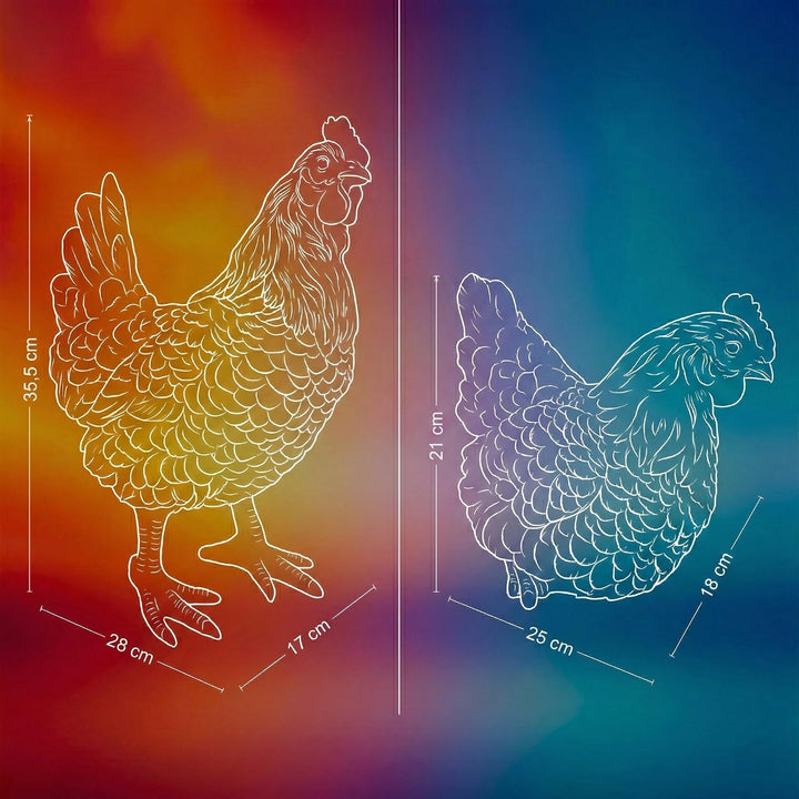 colourliving Deko Hühner DekoDiven einzigartige Huhn Deko für Haus &amp; Garten (Banana Colada, sitzend)