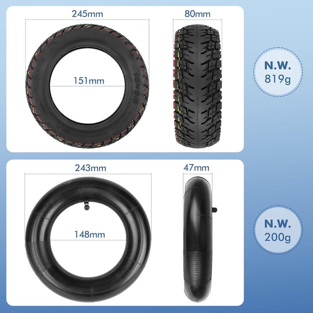 10 x 3 Zoll E Scooter Solid Reifen，Vollgummireifen für Kukirin G3/Kaabo Wolf Warrior/Kugoo M4 /Manti
