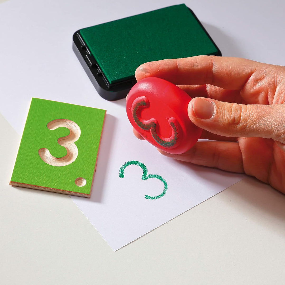 Erzi 42032 Lernspiel Zahlen aus Holz, Lernmaterial, Kreativität