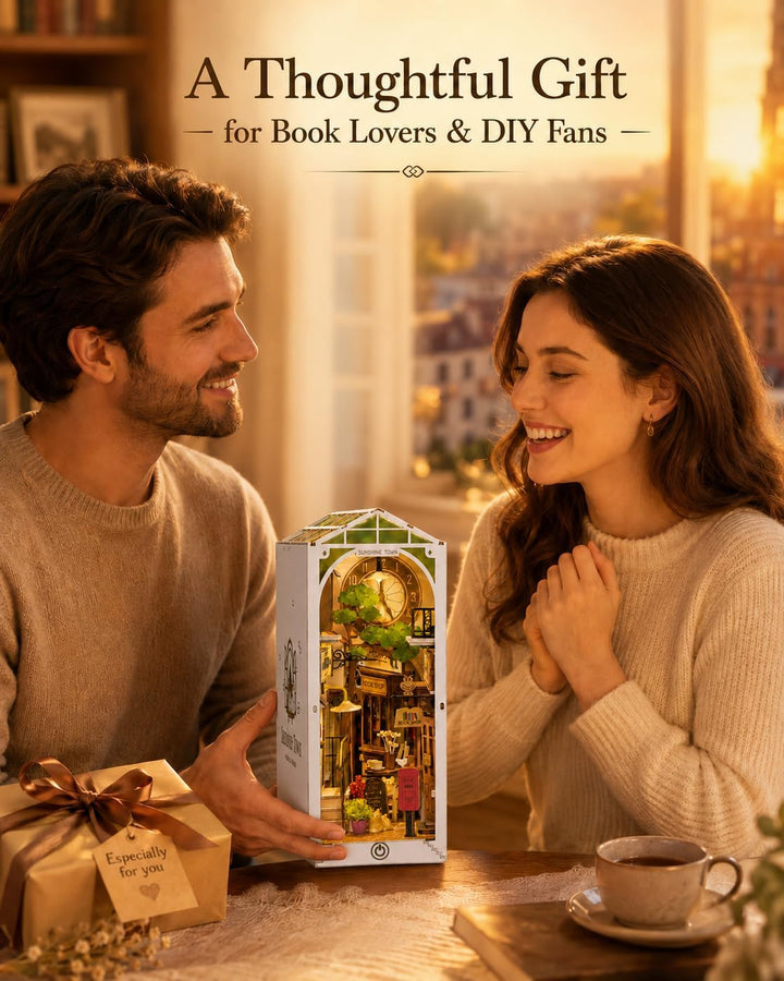 Rolife Book Nook Kits 3D Puzzles Holz Holzpuzzle Erwachsene DIY Bücherecke Holzmodelle Bausätze für