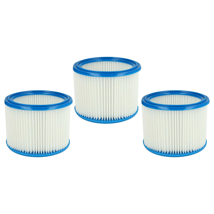 vhbw Filterset 3x Faltenfilter kompatibel mit Herkules 50