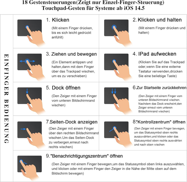 WIWU iPad Tastatur Hülle für Air 11 Zoll M4 A16/10 Gen Magnetische Abnehmbare Tasche Tastatur Stände