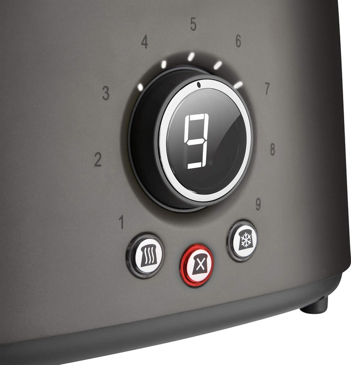 Sencor STS6058BK STS 605 Toaster, Edelstahl, Schwarz