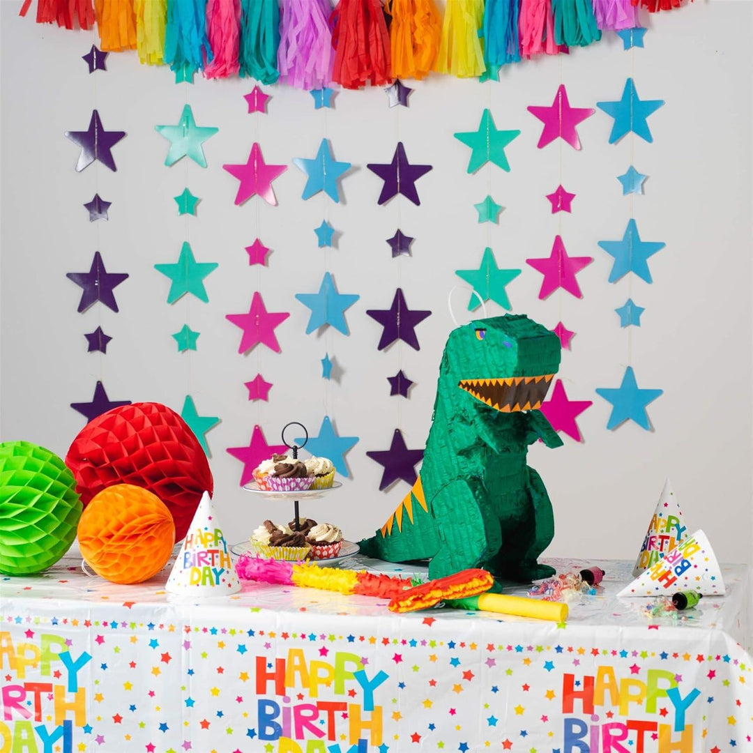 Fax Potato - Pinatas Dinosaurier -Karton Pinata, Stick Und Augenbinde - W43cm X D13cm X H55cm - Grün