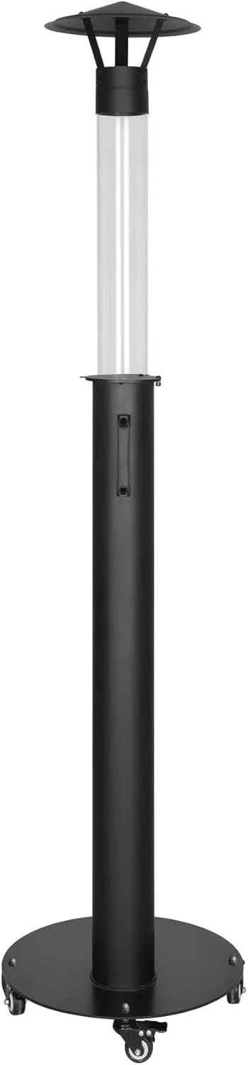 QH HeatRocket Pelletkamin P07 mit Rädern – Schwarz | Pelletofen 5 kW, P07