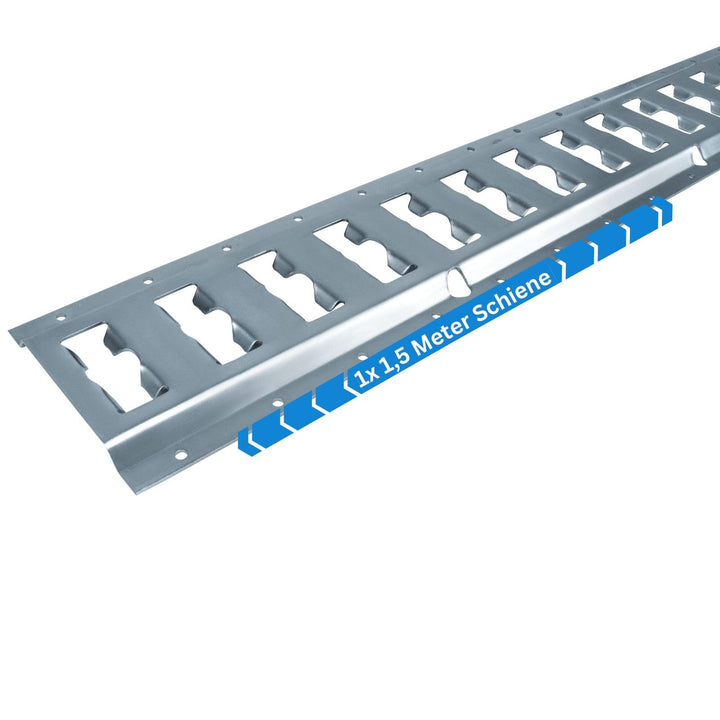 Ankerschiene Kombi Zurrschiene 1,5 Meter (1542mm) mit Schlitz LKW, Anhänger, PKW 1x 1,5m (1542mm), 1