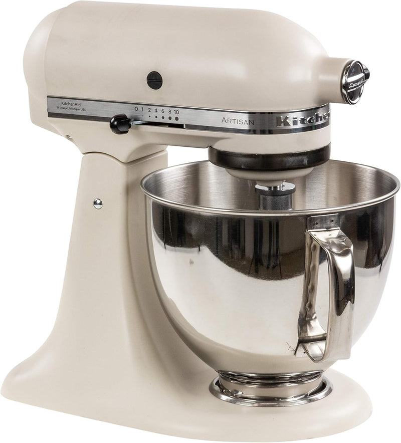 KitchenAid 5KSM175PSEFL Artisan Küchenmaschine, Stainless Steel, Weiss