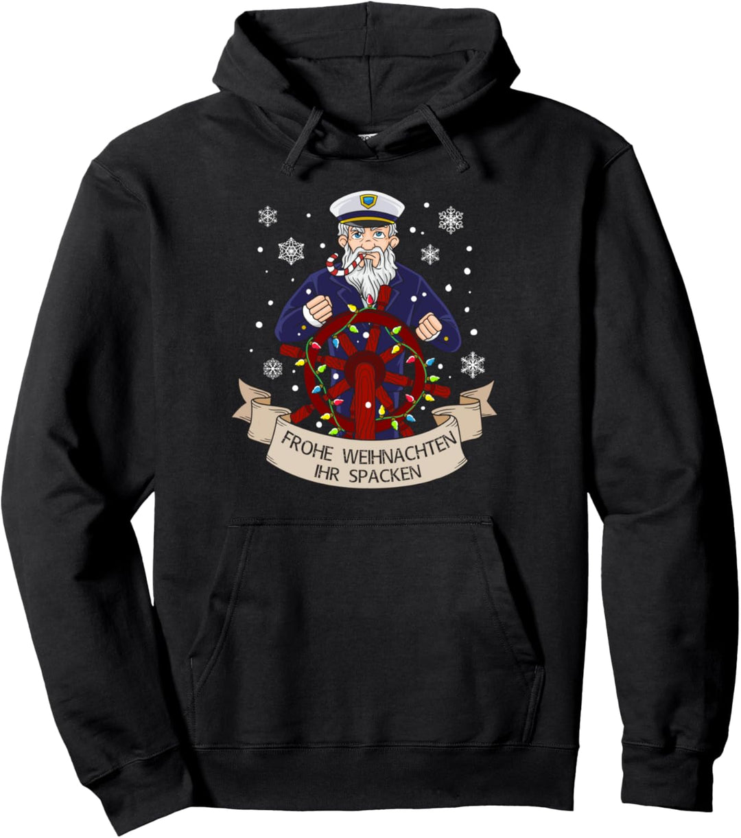 Frohe Weihnachten Ihr Spacken Kapitän Norden Geschenk Pullover Hoodie