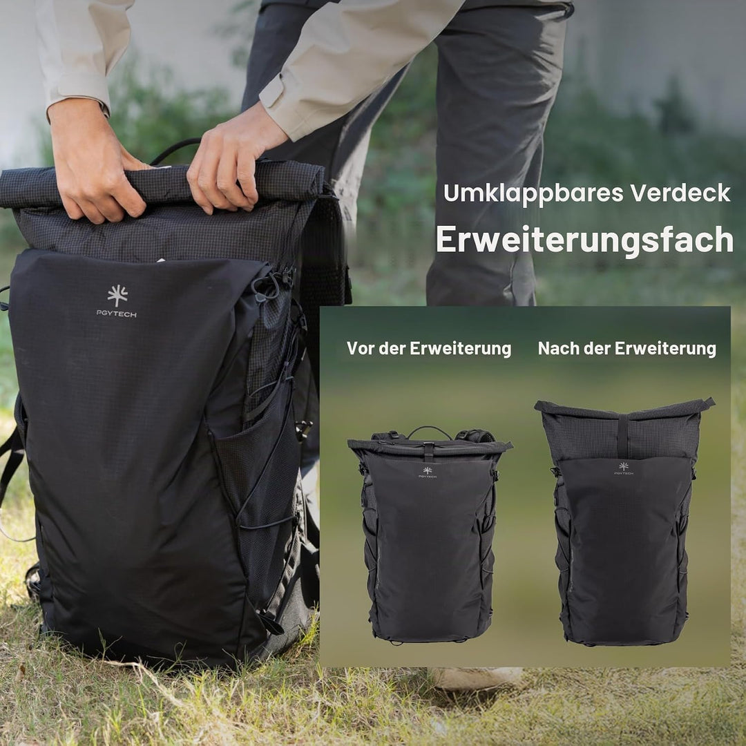 PGYTECH OnePro Ultralight Kamerarucksack Erweiterbar 20L-40L Outdoor Reisen Lila 30L, Lila 30L