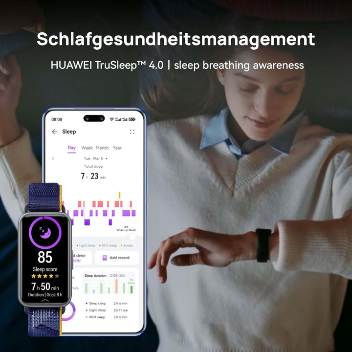 HUAWEI Band 9, Bluetooth, iOS & Android, bis zu 14 Tage Akkulaufzeit, Comfortable Wear, TruSleep 4.0